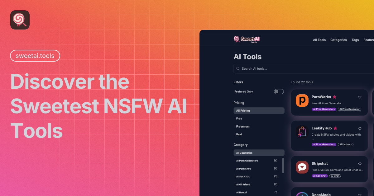 Discover the Sweetest NSFW AI Tools preview